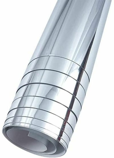 GELLDG Flexibel spiegelpaneel - Spiegelpapier - Zelfklevende rolsticker - Zelfklevend tegelpaneel van niet-glas - Geschikt voor knutseldecoratie, muur - 0,1 mm * 50 * 200 cm