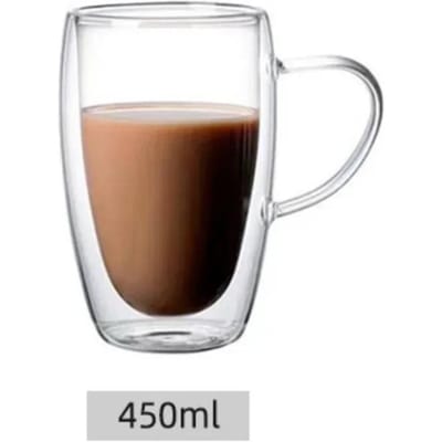 4 Maten Transparante Dubbelwandige Glazen Koffiemokken Hittebestendige Glazen Mok voor Bar Whiskey Thee Melk Sap Water Espresso SGlas 150m-450ml