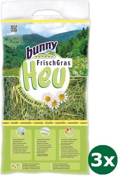 3x500 gr Bunny nature vers gras hooi met kamille