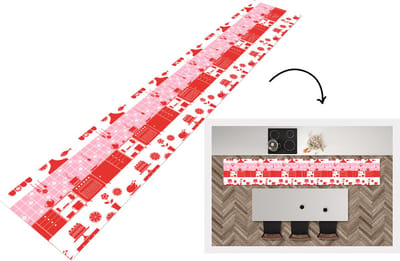 Keukenloper - Loper keuken - Patronen - Pannen - Design - Huis - Roze - 300x50 cm - Keukenloper vinyl