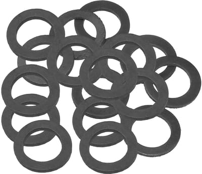 Flat Rubber Seals M16 - Set van 16 Stuks, 16 mm ID, 24 mm OD, 2 mm Dikte, Waterdichte Afsluitringen voor Slangen en Bevestigingsbouten