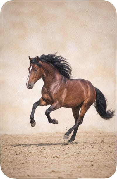 WC mat 40x60 cm - Antislip - Paard - Galop - Energie - Toiletmat - Vloermat - Douchemat - Toilet tapijt - Toiletmatten