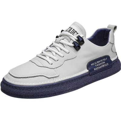 Chaussures vulcanisées blanches pour hommes, chaussures plates, nouvelle tendance, chaussures pour hommes, chaussures de marche respirantes d'été, chaussures plates pour hommes à la mode 41 white