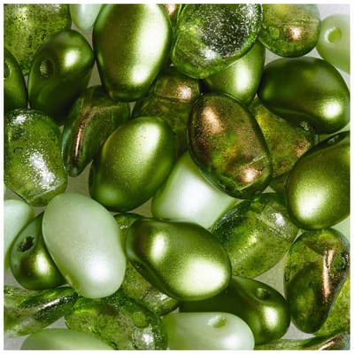 Glaskralen-Meng "Lili Petal Deluxes" - Groen