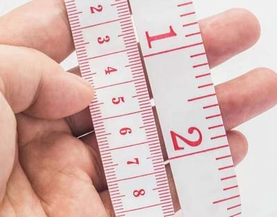 1 stuk Meetlint - Flexibel - Wit - 150 cm - 1.1 cm breed - Centimeter en inch meetlint -dubbele maat