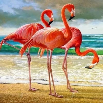 Diamond Painting Set 20x30cm - Flamingo - Full size ronde steentjes - Gratis verzonden - THX102