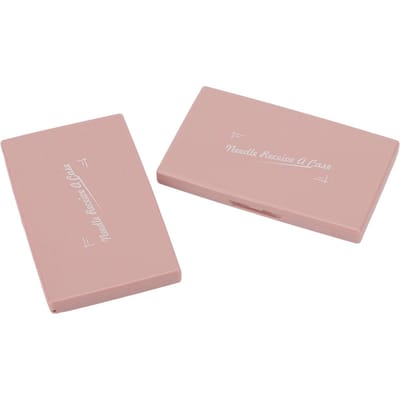 2 stuks Magnetische Naaldenkoker Roze Rechthoekige Vorm Plastic Magneet Draagbare Naaipinhouder voor Metaal gray