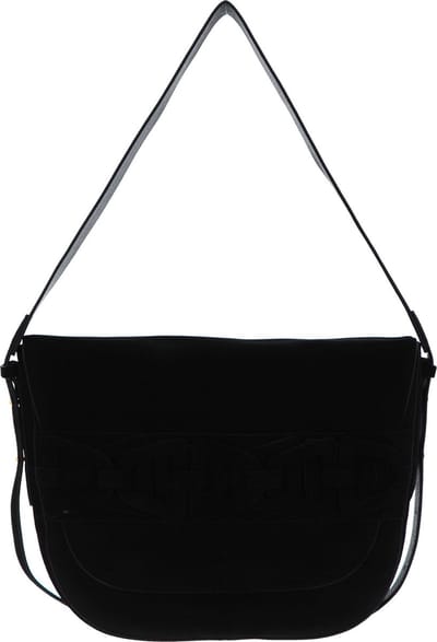 COCCINELLE Leren Schoudertas Gitane Suede Crossbody Bag Noir Zwart