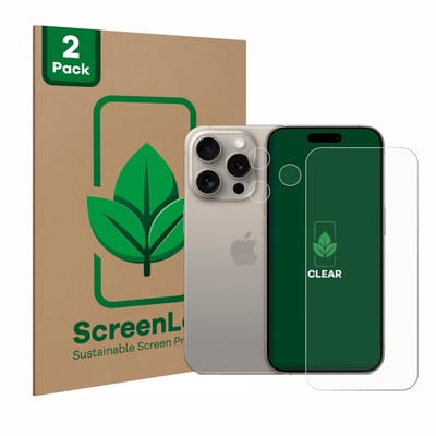 2 Stuks Screenprotector voor Apple iPhone 15 Pro (Voor+Camera) - Hoogwaardige Beschermfolie transparant