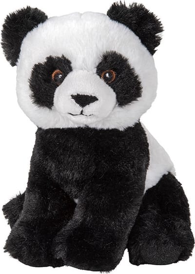 Nature Planet Pluche Pandabeer - knuffelbeer - 19 cm - beren knuffels - speelgoed