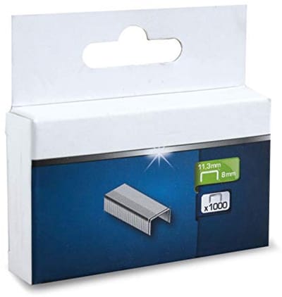 Nietjes type J voor textiel en hout - 1000 stuks, hoogte 8 mm