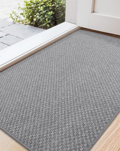 Unyqoos® Ultrazachte Antislip Deurmat voor Binnen en Buiten, Wasbaar en Sneldrogend, 44 x 76 cm, Grijs