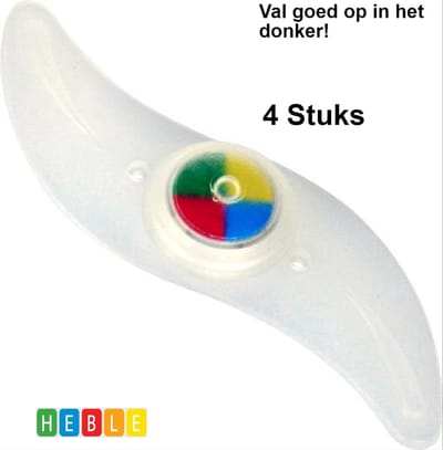 *** 4x Spaakverlichting - 12 cm Multicolor - 4 StuksFietswiel Decoratie - van Heble® ***