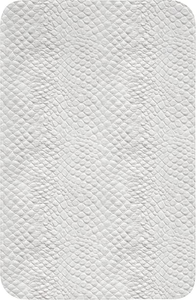 WC mat 40x60 cm - Antislip - Slang - Patroon - Wit - Toiletmat - Vloermat - Douchemat - Toilet tapijt - Toiletmatten