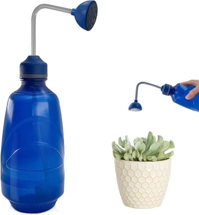 Kleine gieter van 450 ml voor planten, ideaal voor zaailingen en kwetsbare planten, water geven in omgekeerde positie