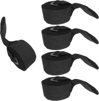 Deur Anker Set - Fitness Accessoires - Kracht Training - Tool-vrije Installatie - 25x4x4 cm - Zwart
