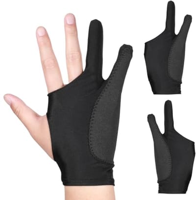 Tekenglove M - 2-delige set - Drie-laags palmafwijzing - Voor digitale tekeningen - ShopVlot
