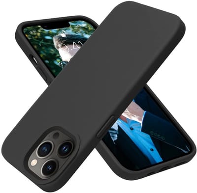 geschikt voor iPhone 14 Pro Hoesje Siliconen - Soft Touch Telefoonhoesje - geschikt voor iPhone 14 Pro Silicone Case met zachte voering - Mobiq Liquid Silicone Case Hoesje geschikt voor iPhone 14 Pro zwart