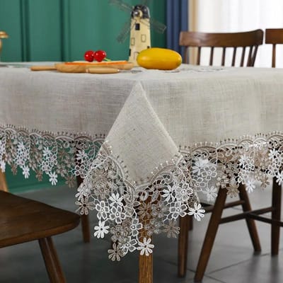 Limple Katoen Linnen Tafelkleed Kant Tafelzeil Handdoek Ronde Tafelkleed TV Ark Kleed Huishoudelijke Benodigdheden eettafelkleed 60x60cm Square