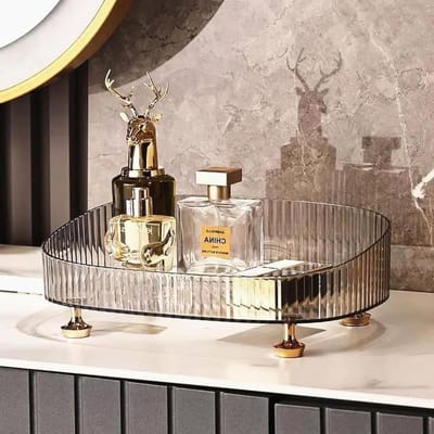 Cosmetica Organizer - Kaptafel Bak - Bureau Opruimen - Transparant Design - 27 x 18 x 9 cm - Transparant