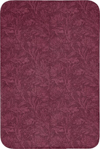Badmat 60x90 cm - Antislip - Bladeren - Patroon - Paars - Badmatten voor badkamer - Badkamermat - Douchemat - Badkamer mat