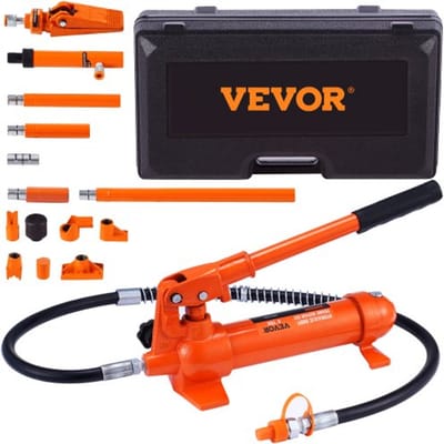 VEVOR Hydraulische Auto Jack Luchtpomp 4T Lucht Hydraulische Jack 125mm Slag Rood Inclusief 80/130/210/415mm Verlengstuk Elektrostatische Poeder Spray Auto Reparatie
