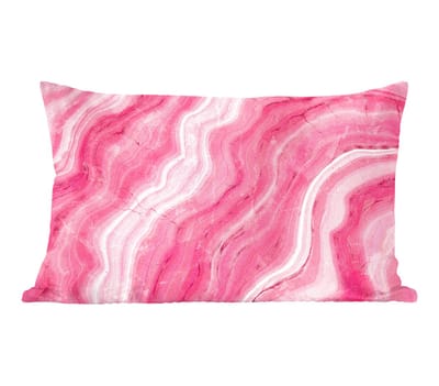 Sierkussens - Kussentjes Woonkamer - 60x40 cm - Agaat geode - Roze - Kristal - Geode