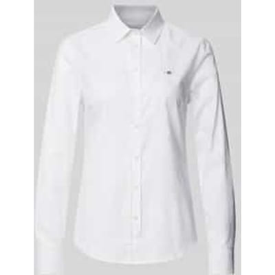 Gant Slim Stretch Oxford Overhemd Met Lange Mouwen Wit 36 Vrouw