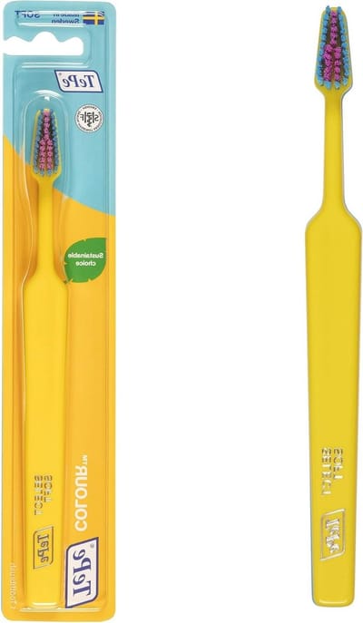Zachte Tandenborstel - Mondverzorging - Dagelijkse Reiniging - Taps Toelopende Kop - 23.1 cm - Geel