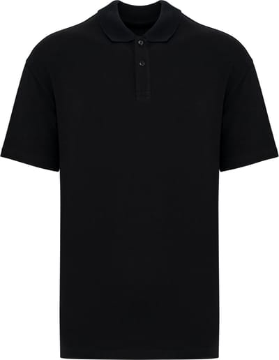 Native Spirit Ecologische herenpolo van piquétricot met afhangende schouders NS204 - Black - 3XL
