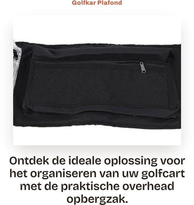 Dailygoods- Golfcart Opbergzak Grote Capaciteit - Hangende Opberger - Opberg Etui - Lichtgewicht - 600D Oxford Stof - Robuuste Haak Ontwerp - Opbergnet