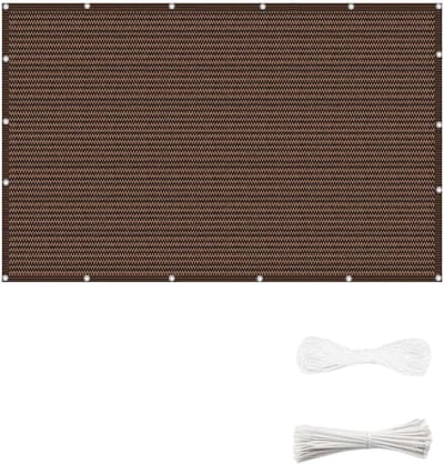 Balkonscherm Inkijkbescherming - Privacy Scherm - Privacy Creëren - Weerbestendig Materiaal - 340x900 cm - Bruin