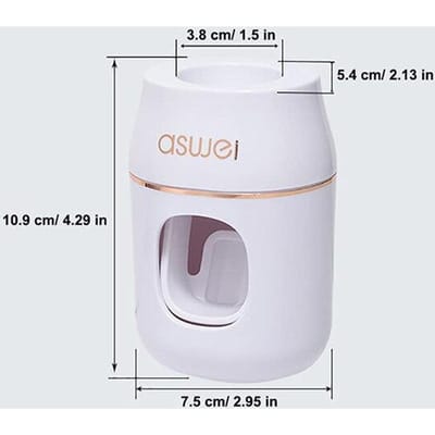 Creatieve Automatische Tandpastadispenser Wandmontage Tandpastaperser Opbergrek Waterdicht Lui Badkameraccessoires wit