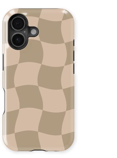 Checkered Warp Hoesje geschikt voor iPhone 17 | Geschikt Voor Mag | Uniek Design Hoesje | Beschermhoes geschikt voor iPhone 17 Sandwave