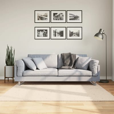 vidaXL - Vloerkleed - HUARTE - laagpolig - zacht - wasbaar - 160x160 - cm - beige