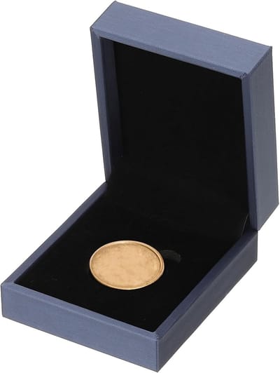 Coin Display Box - Coin Presentation Display Box met Coin Holder - Geschikt voor 33mm Coin voor Silver Dollar Collectors - Blauw