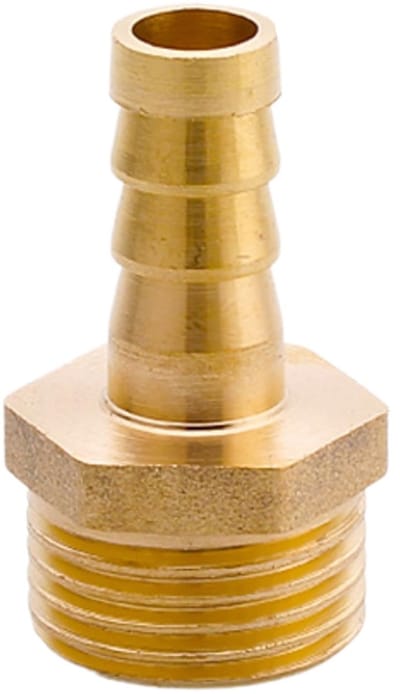 Dailygoods- Slangkoppeling Messing 1/2" - Slangkoppeling Metalen - Fitting/Adapter - Lekvrije Verbinding - Robuuste Weerhaak - Voor Lucht/Water/Olie - Slangconnector