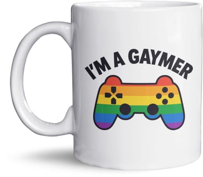 NietMokken.nl - Pride Mok – I’m a Gaymer – Grappige regenboog mok – LGBTQ+ gamer cadeau – 325ml keramiek – Aan beide zijden bedrukt – Vaatwasser- en magnetronbestendig - Pride beker