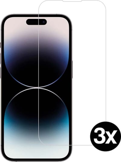 Smartphonica Screenprotector voor iPhone 14 Pro van glas - 3 stuks geschikt voor iPhone 14 Pro