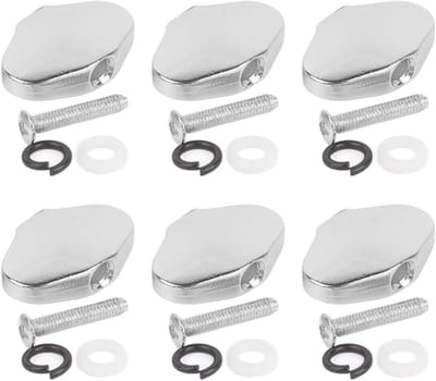 Set van 6 Stemknoppen voor Elektrische Gitaar met Schroeven en Ringen - Precisie Tuning en Duurzaam Metaal