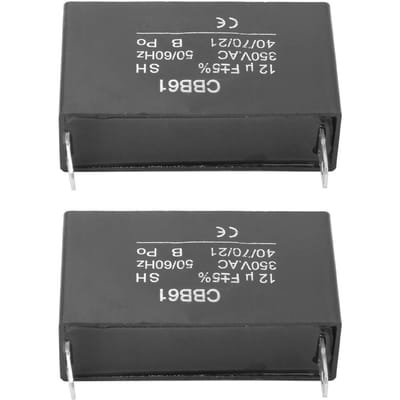 2 Pièces Condensateur de Générateur Démarrage Essence 12UF Moteur de Ventilateur Condensateur AC Plastique CBB61
