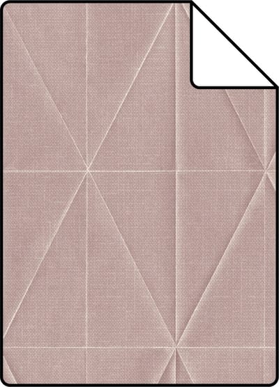 Proefstaal ESTAhome behang origami motief oudroze - 26.5 x 21 cm - 148709-S
