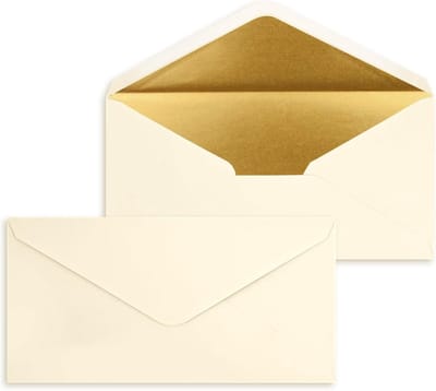 Elegante Witte Gouden Envelop voor Bruiloften, Verjaardagen en Speciale Gelegenheden
