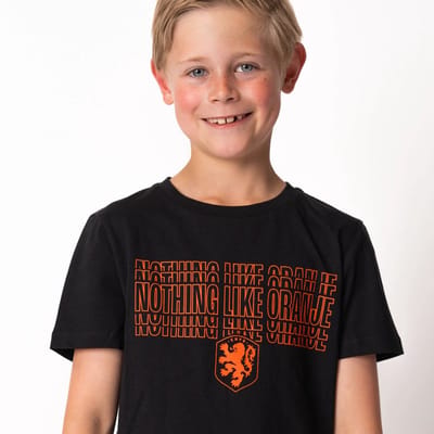 Nederlands Elftal T-Shirt Kinderen - Zwart - Maat 152 - EK 2024 - KNVB - Holland Shirt Kids