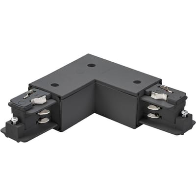 BRUMBERG hoekverbinder ONETRACK, zwart, aardedraad aan de buitenkant