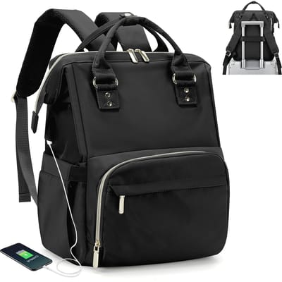 Laptop Backpack for Women Water Resistant Travel Work Backpacks Purse Stylish Business Teacher Nurse Computer Bag with USB Port
