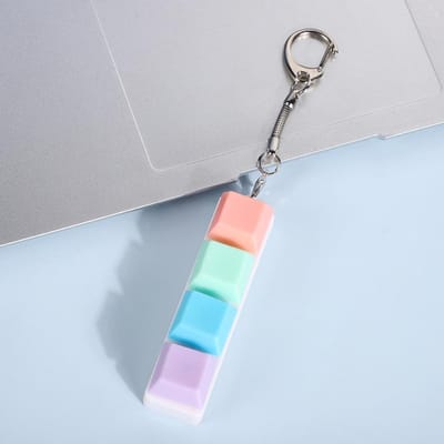 Toetsenbord Fidget Speelgoed Macaron Sleutelhanger Toetsenbord Decompressie Speelgoed Vinger Klikker Knop Stressverlichters Speelgoed Cadeaus voor Volwassenen Kinderen