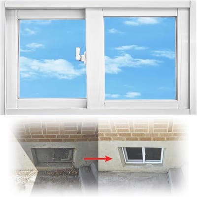 Vervangend Schuifraam - Ventilatie Raam - Ruimte Verbetering - Aanpasbare Afmetingen - Breedte Hoogte - Wit Aluminium
