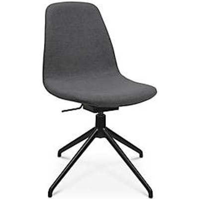 Conferentiestoel Topstar Sitness Life 1.1, draaibaar/zitting in hoogte verstelbaar, zonder armleuningen, B 460 x D 390 x H 450-480 mm, 4-poots onderstel, aluminium zwart mat & stof, anthr.