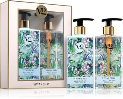 Vivian Gray Wild Orchid Cosmetic Set Cream Soap Hand Lotion 2x350ml